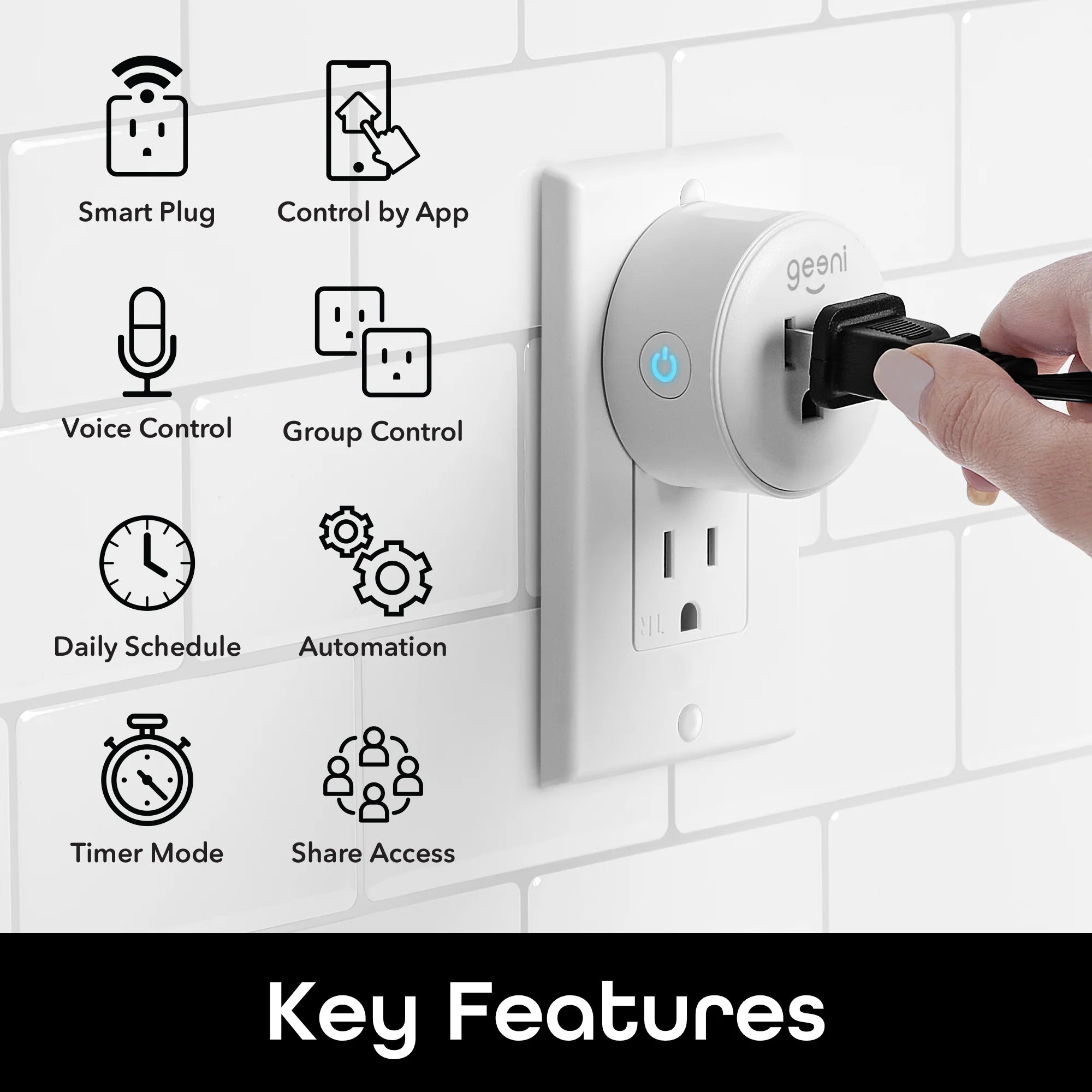 Smart WiFi Plug - App &amp; Voice Control, No Hub Required