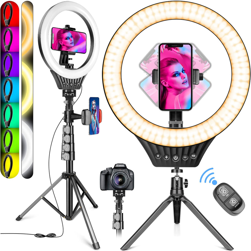 LED Ring Light with Tripod Stand - Content Creator & Selfie Light
