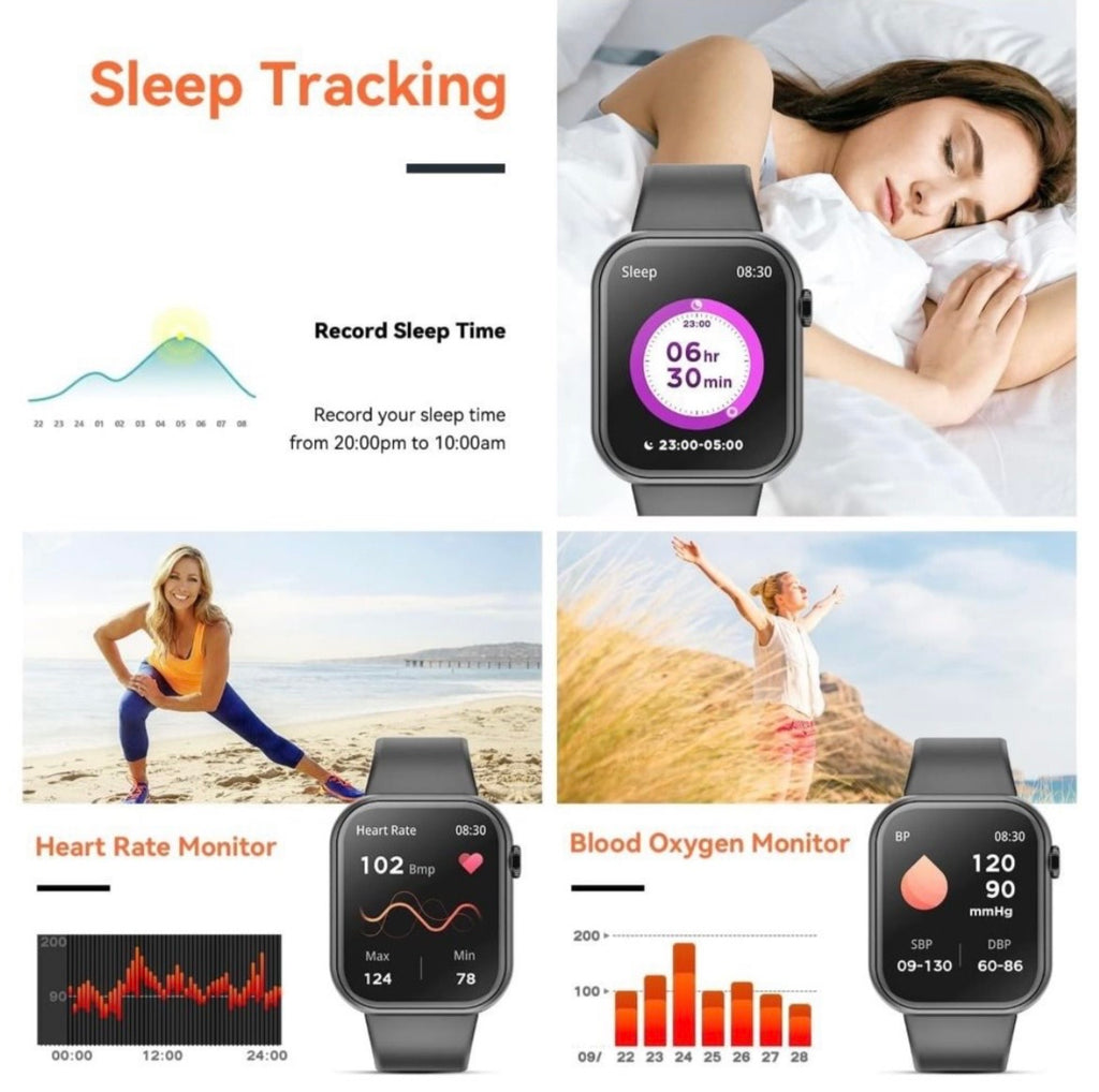 Sport Smartwatch with Fitness Tracker & Call Function - Waterproof