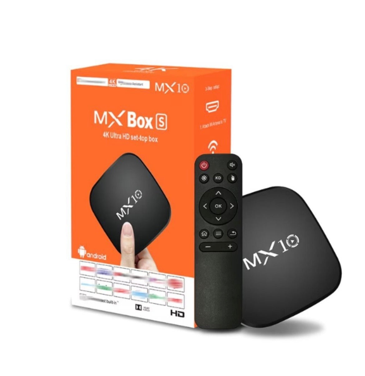 MX10 Set-Top Box RK3228A Android 10 TV Box 4K High Definition WiFi Player