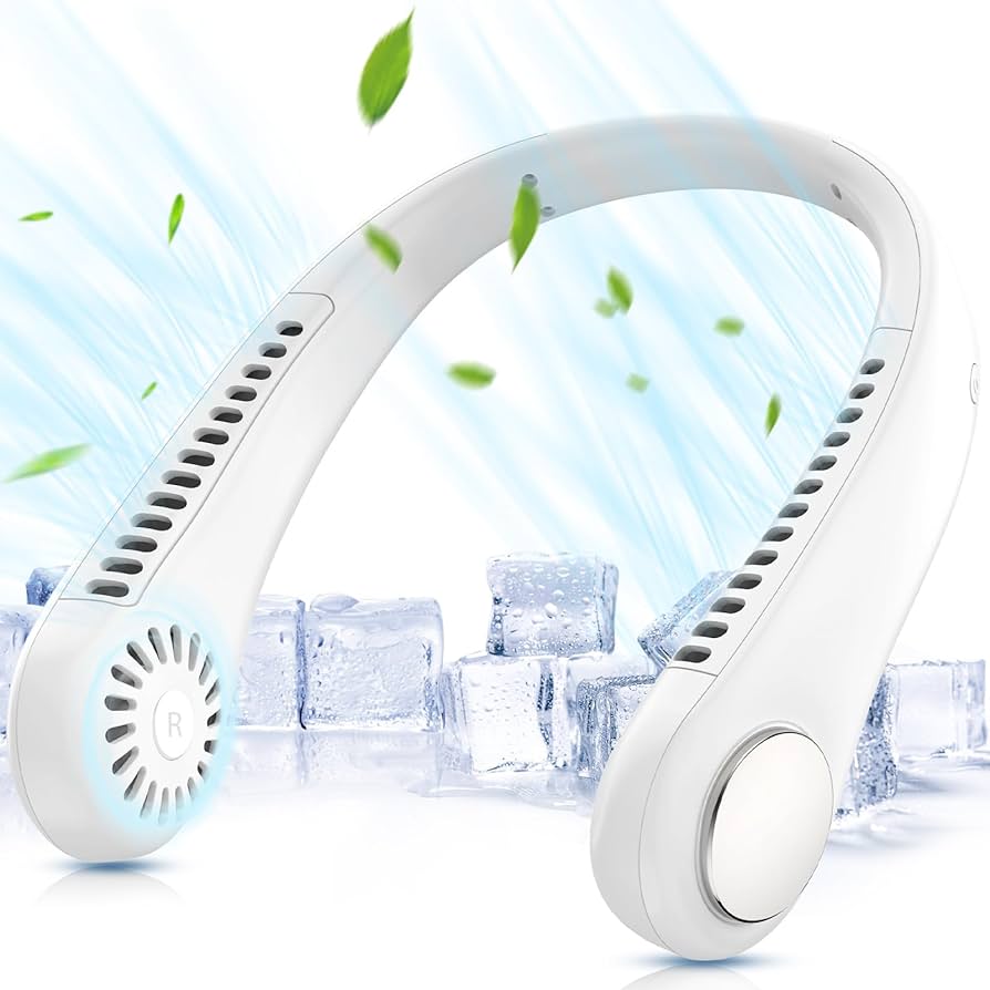 Portable Bladeless Neck Fan - Rechargeable, Hands-Free Cooling