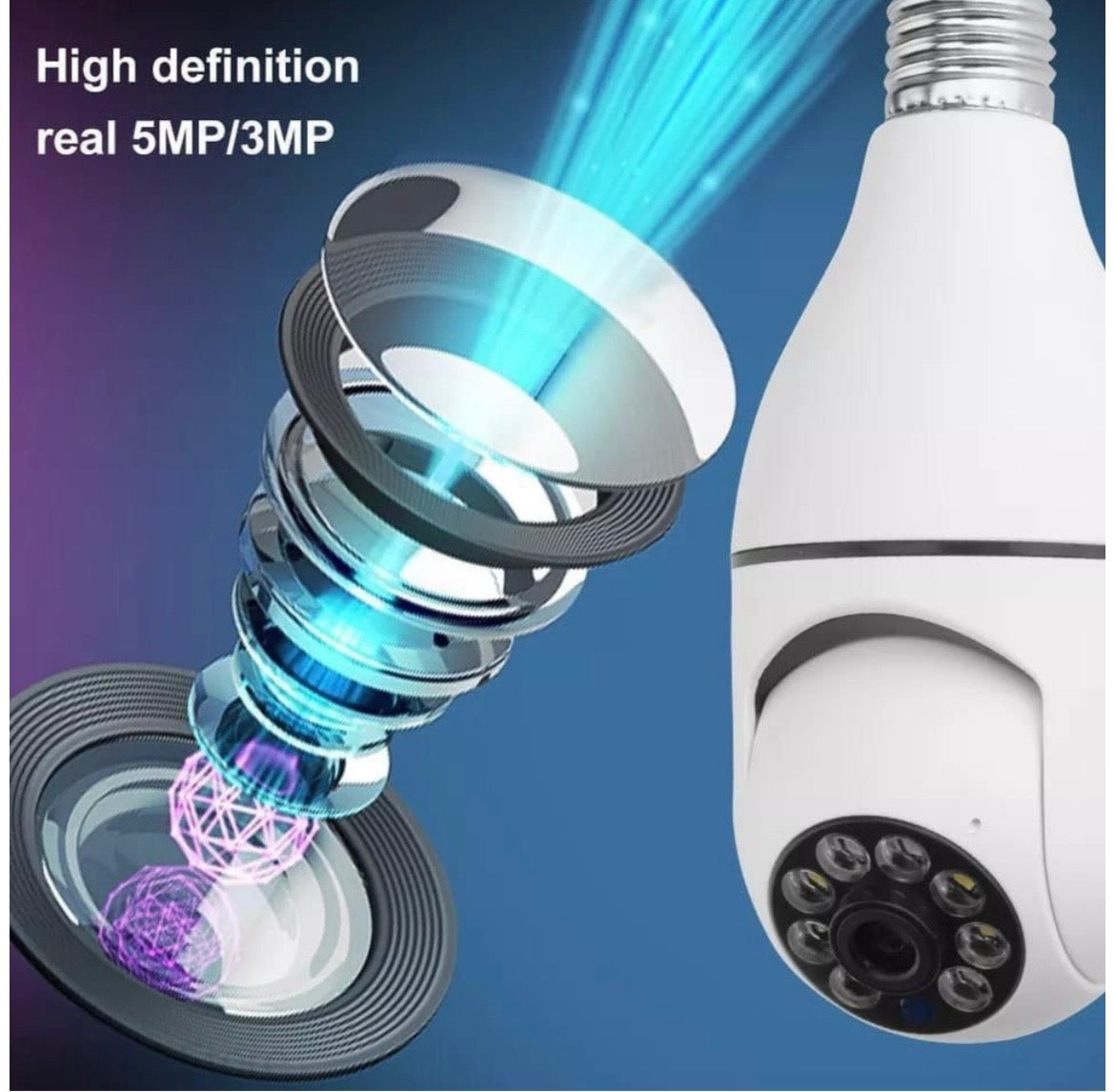 360° WiFi Security Camera with Two-Way Audio & Motion Detection