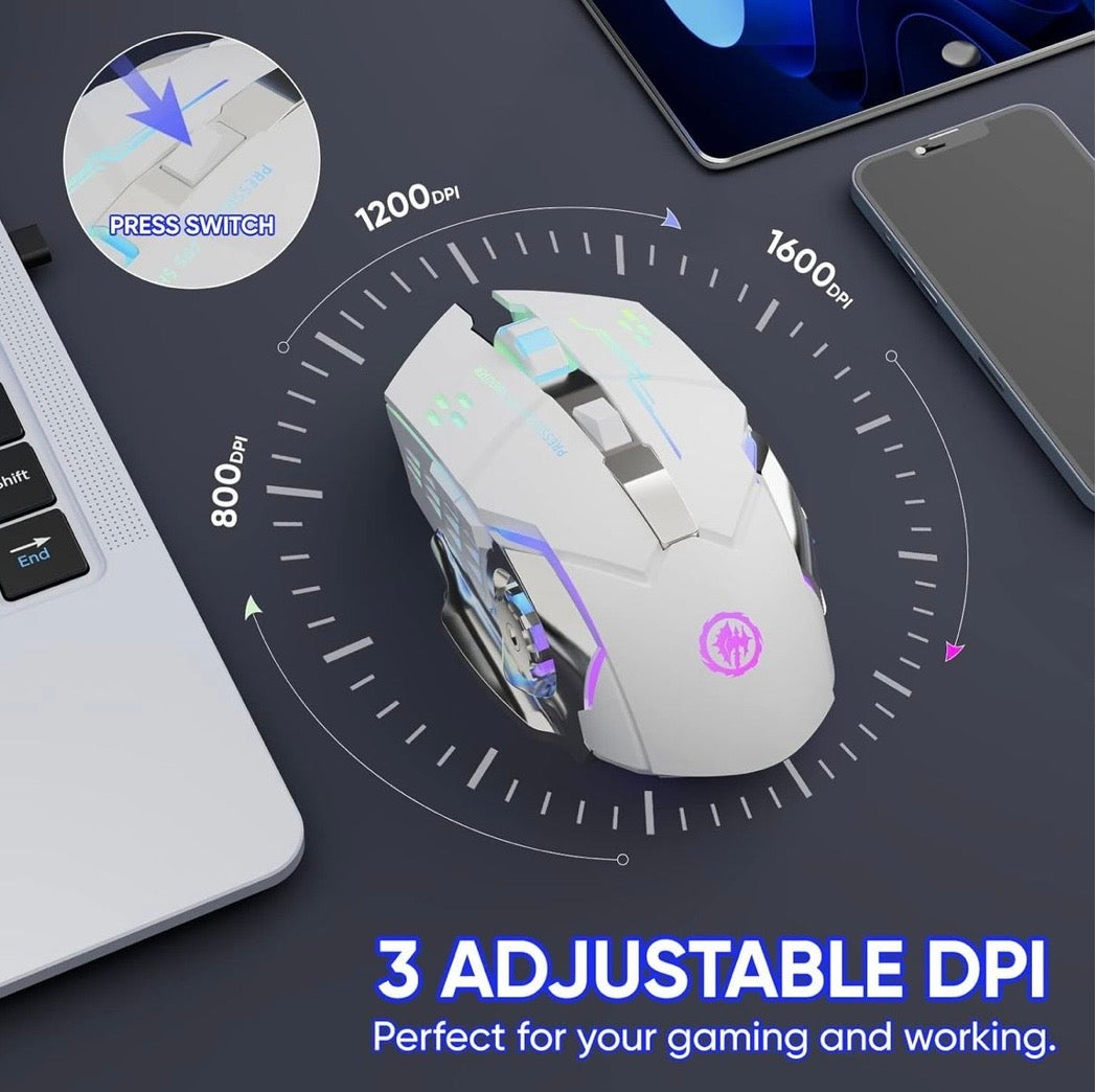 Wireless Gaming Mouse - RGB, Low-Latency, Rechargeable