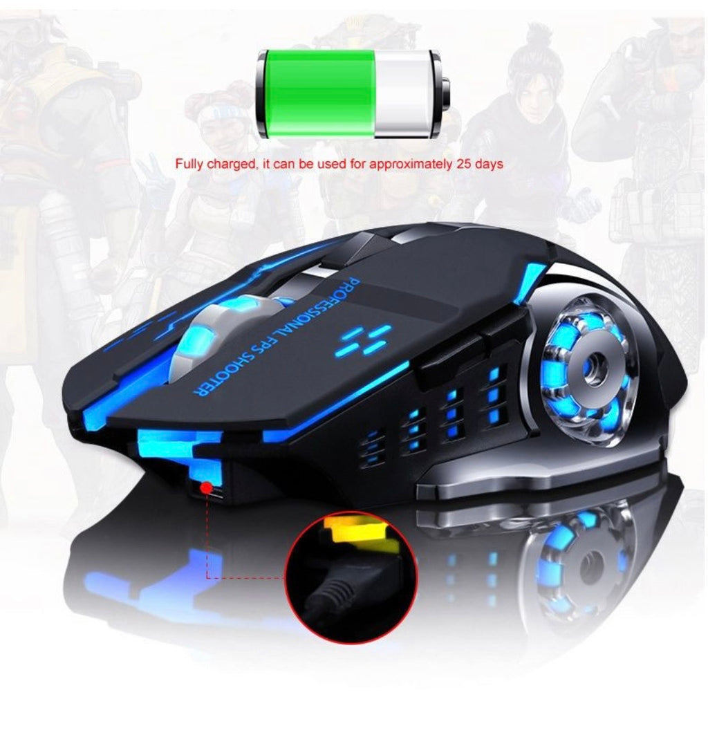 Wireless Gaming Mouse - RGB, Low-Latency, Rechargeable