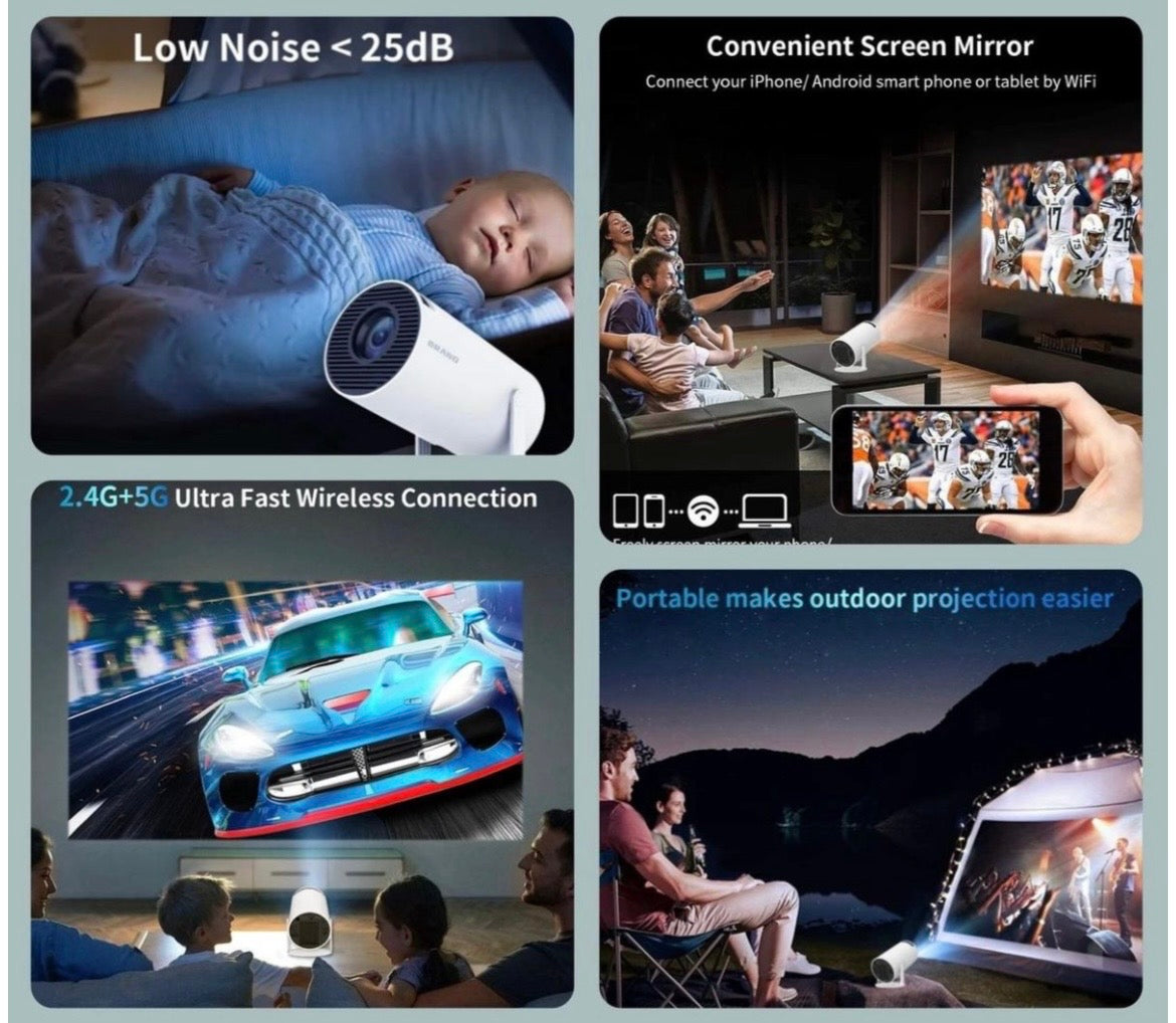 4K Ultra HD Mini Projector with Remote Control