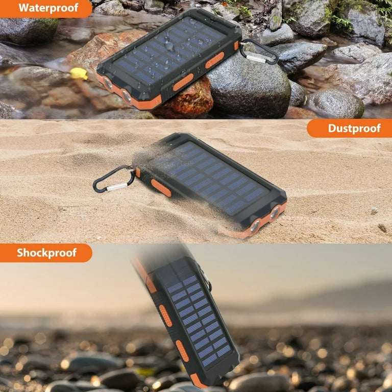 Portable Solar Charger - Foldable Panel with Power Bank