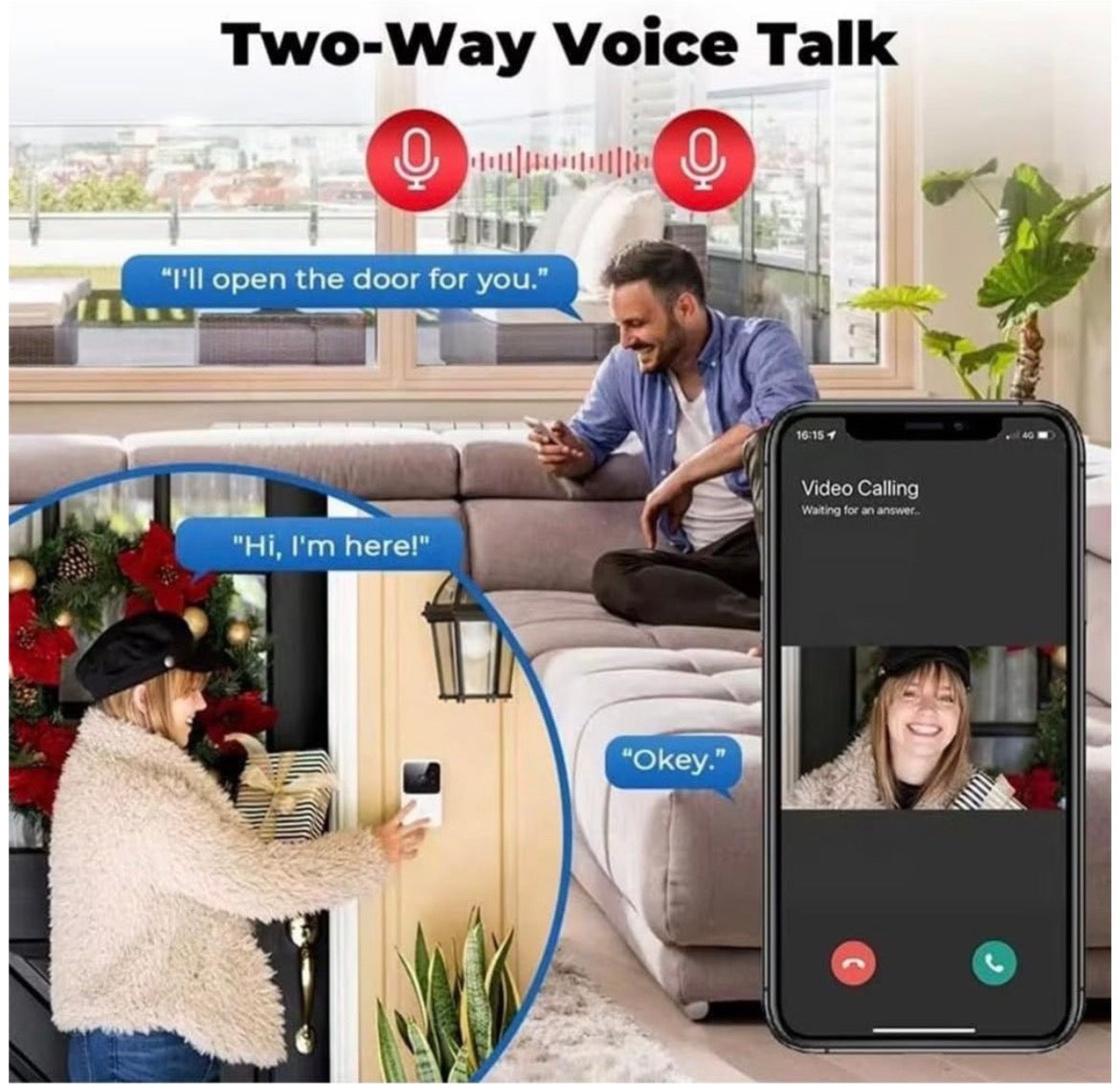 Smart Video Doorbell - WiFi, Night Vision & App Alerts