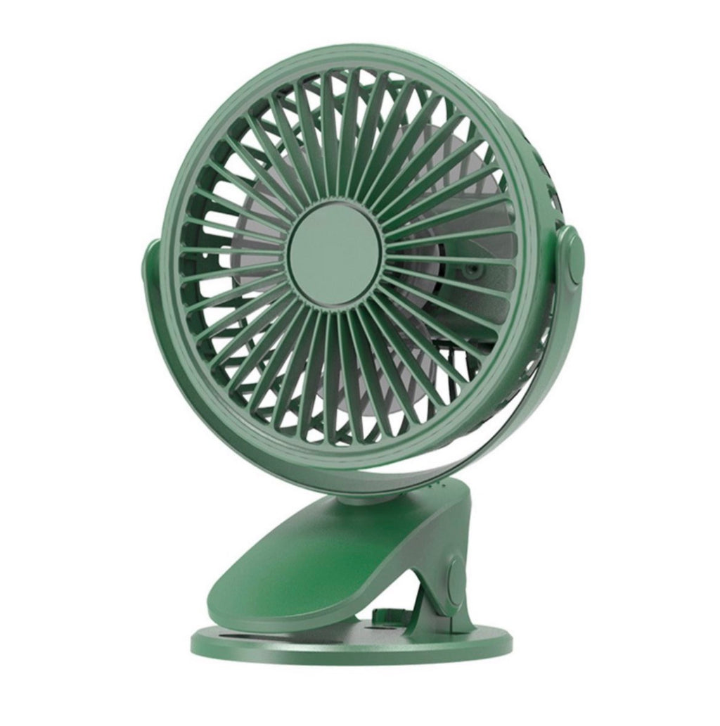 Rechargeable Clip-On Desk Fan - 3 Speed, USB Powered