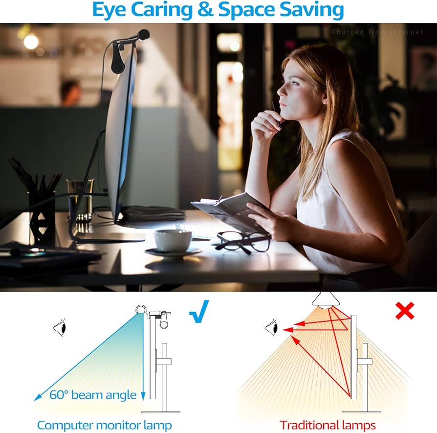 Monitor Light Bar - Glare-Free Screen Lighting, USB Powered