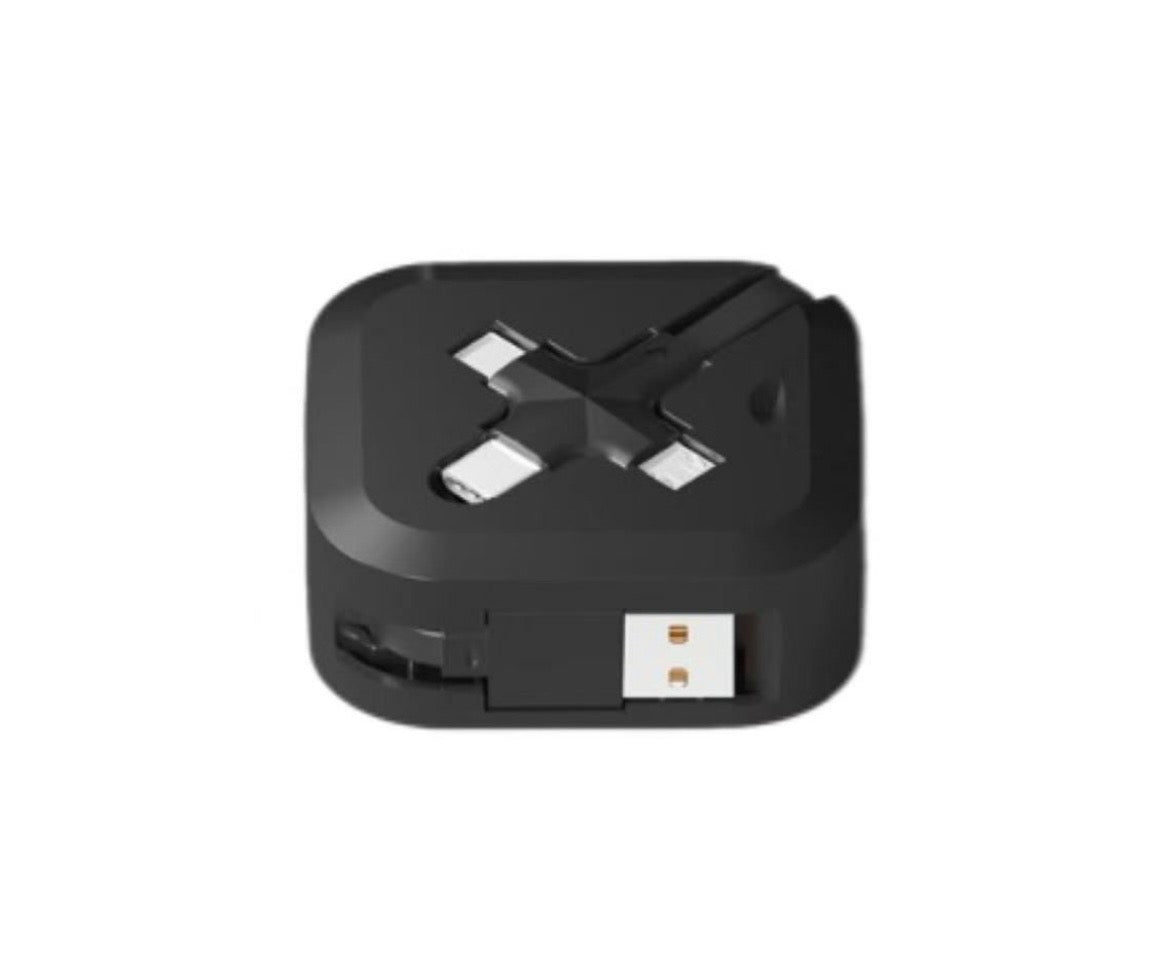 3-in-1 Retractable Charging Cable - Lightning, Type-C & Micro USB