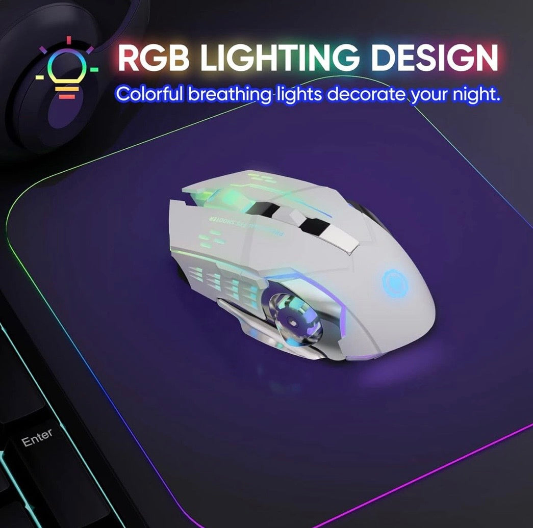 Wireless Gaming Mouse - RGB, Low-Latency, Rechargeable