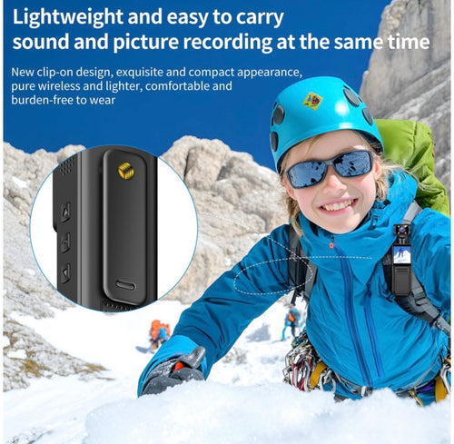 4K Handheld Action Camera with Clip-On Mount & Backpack Strap