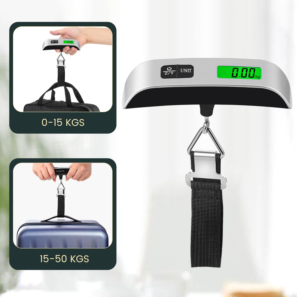 Digital Luggage Scale - Portable Hanging Scale with LCD