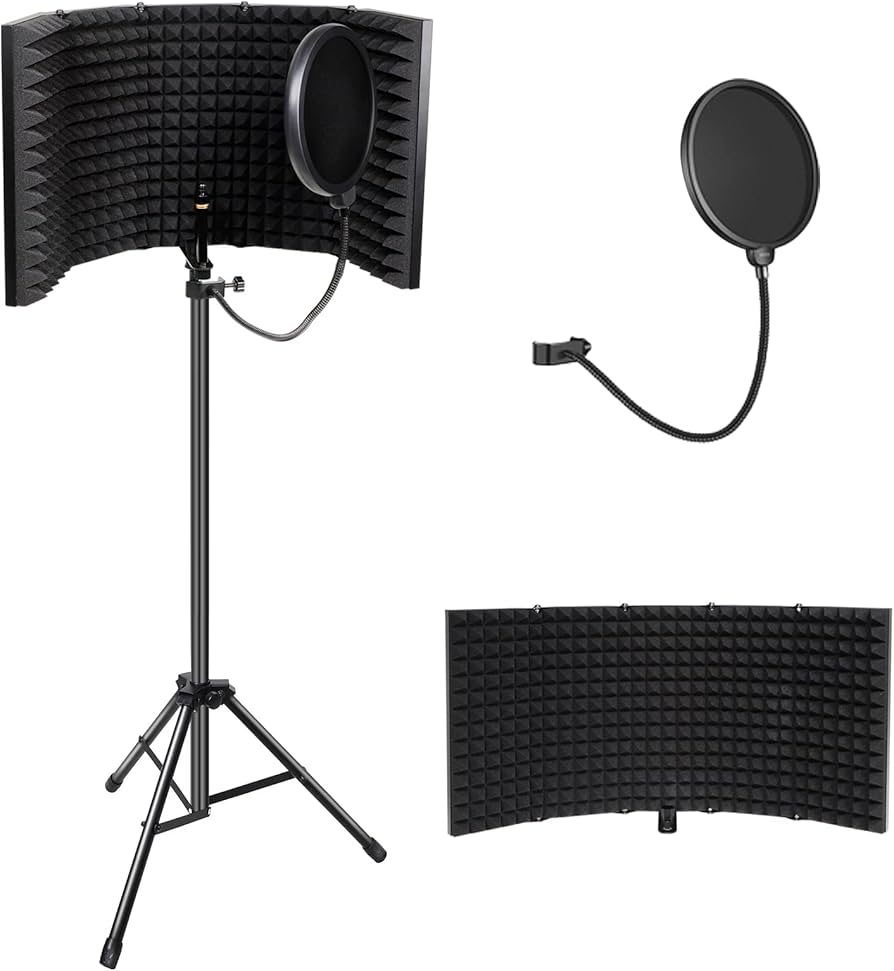 Podcast Mic Isolation Shield - Reflection Filter