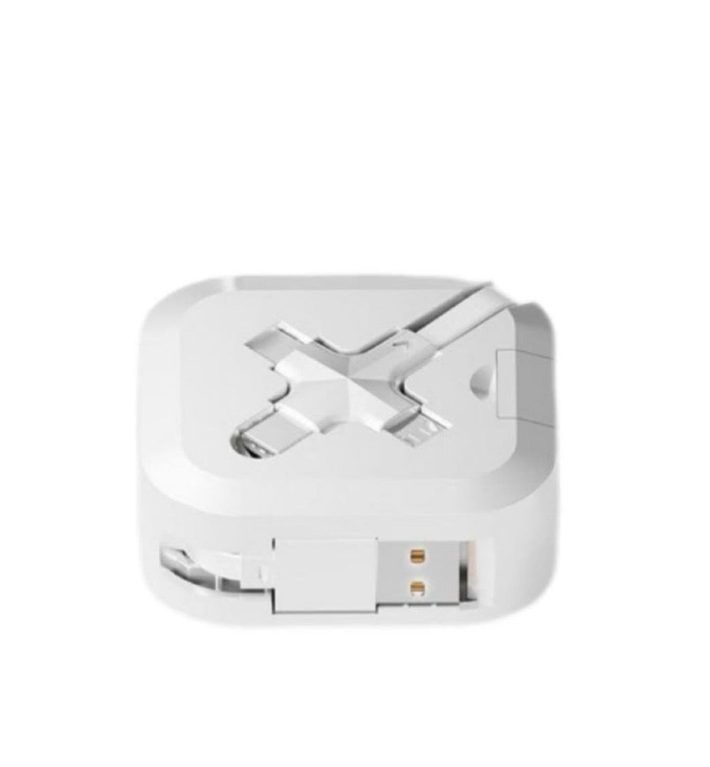 3-in-1 Retractable Charging Cable - Lightning, Type-C & Micro USB