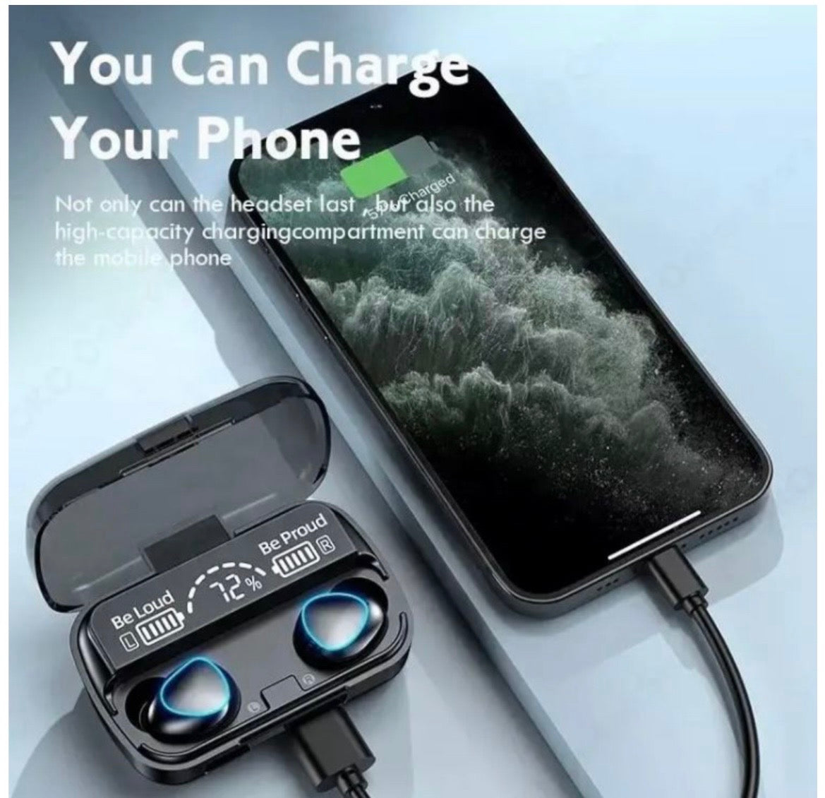 TWS Wireless Earbuds with Charging Case - Bluetooth 5.3