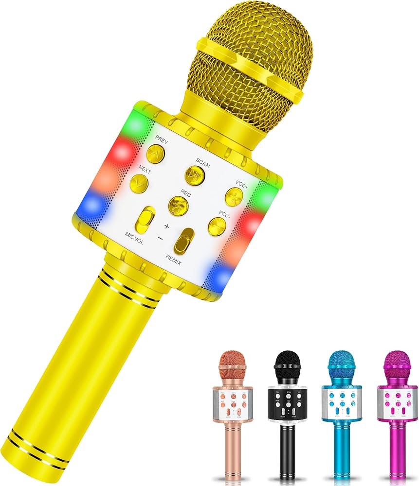 Bluetooth Karaoke Microphone - Wireless Handheld with Speaker
