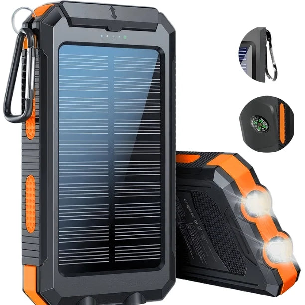 Portable Solar Charger - Foldable Panel with Power Bank