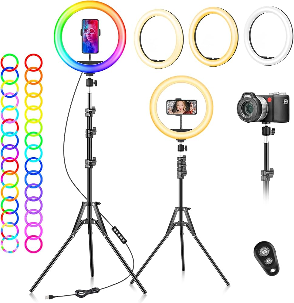 LED Ring Light with Tripod Stand - Content Creator & Selfie Light