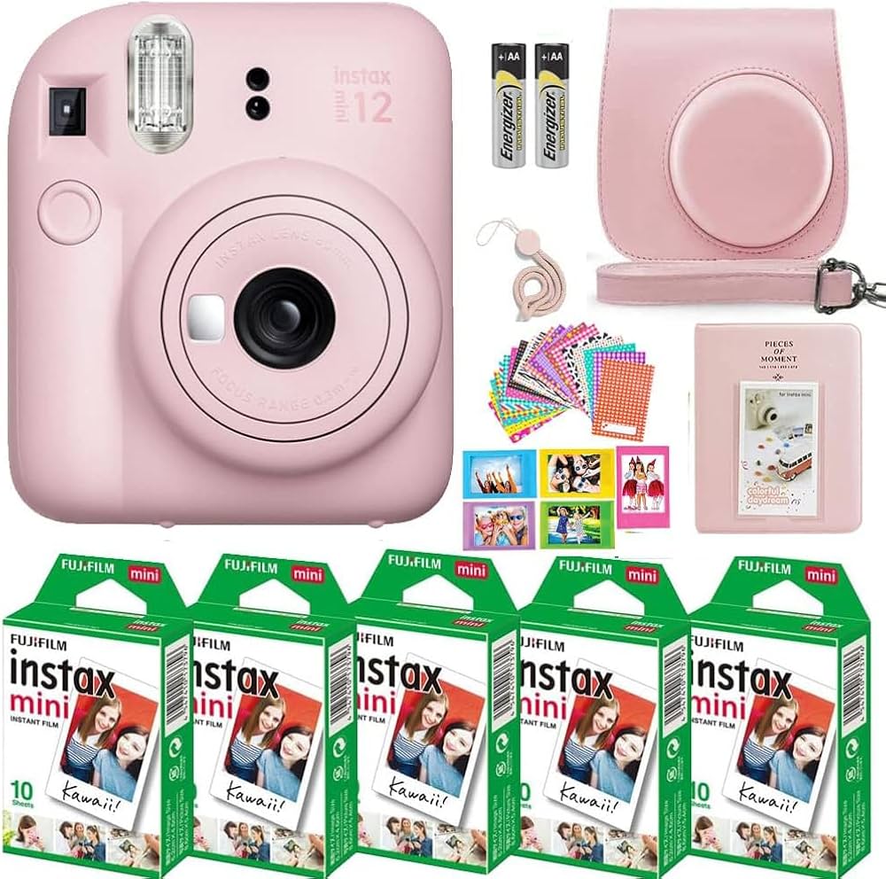Instant Print Digital Camera - Dual-Zone Autofocus, Rechargeable