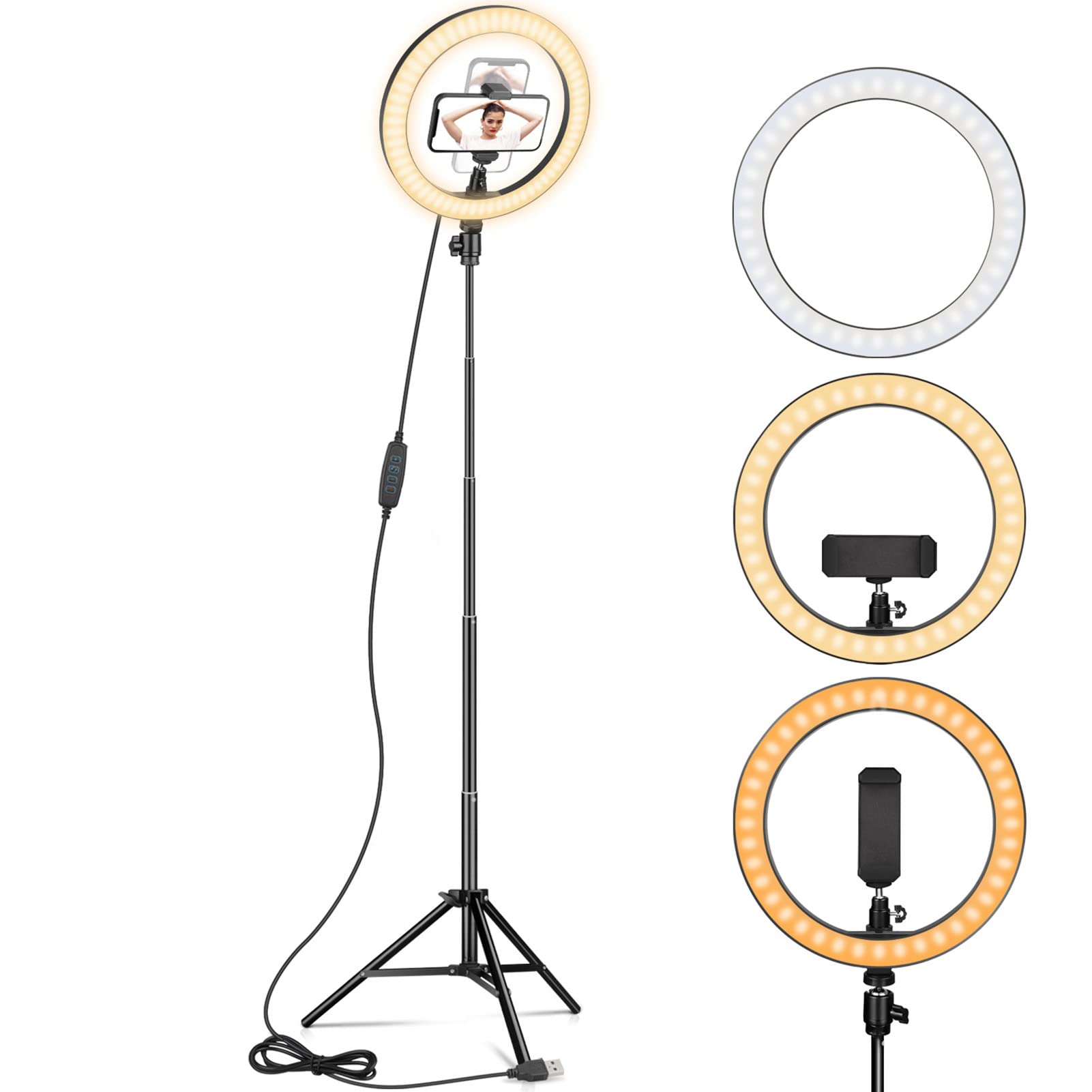 LED Ring Light with Tripod Stand - Content Creator & Selfie Light