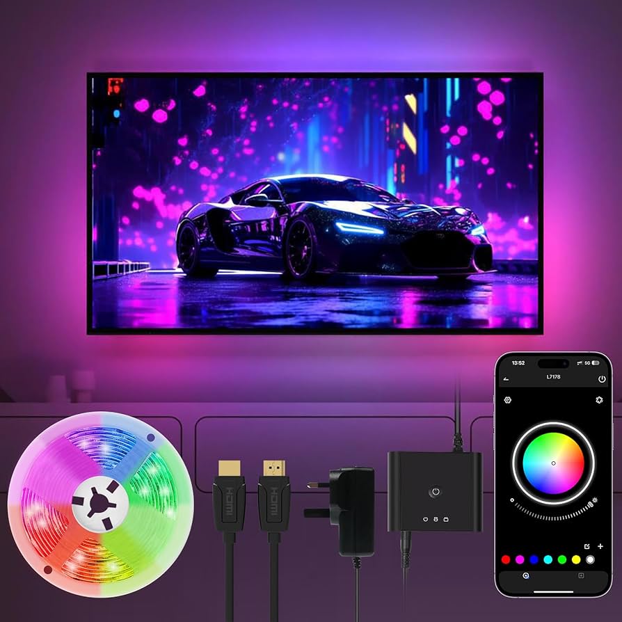 Smart LED Strip Lights - RGB Colour Changing with Remote & App Control