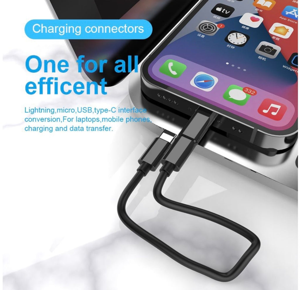 Fast Charging Travel Kit - Dual-Port GaN Charger + Phone Stand + MFi Cable