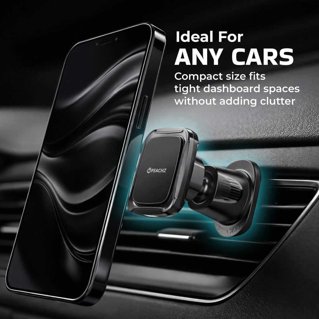 Magnetic Car Phone Holder - Dashboard & Vent Mount