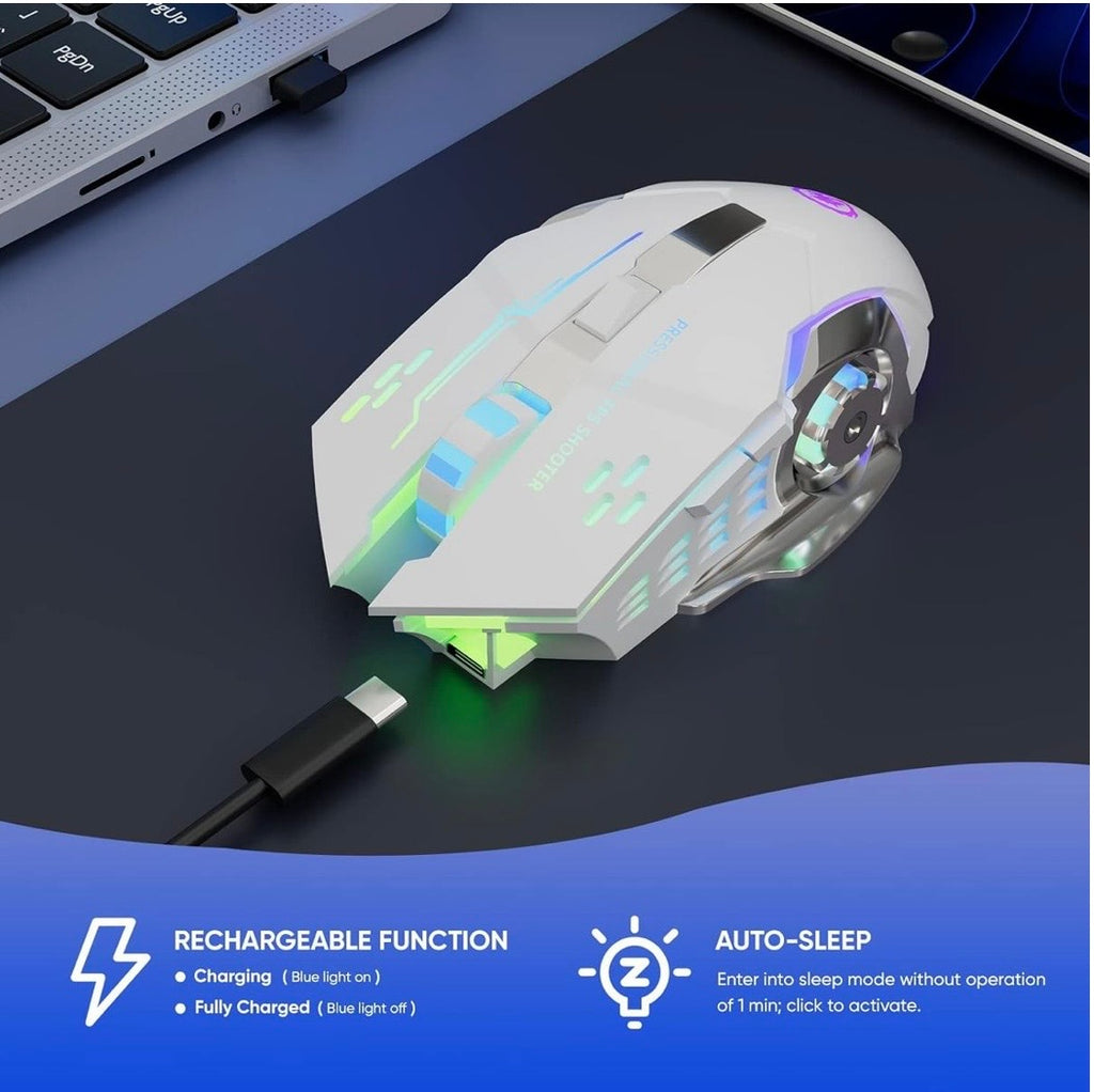 Wireless Gaming Mouse - RGB, Low-Latency, Rechargeable